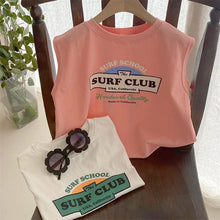 Load image into Gallery viewer, 24D1436PCW- Korean version of the letter printing personality simple casual parent-child tops