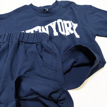 Load image into Gallery viewer, 24D154TG- Korean version ins boys and girls summer new suits cotton letter short-sleeved shorts casual loose children's two-piece suit