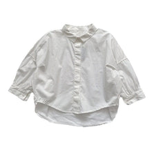 Load image into Gallery viewer, 24D529SE-Children's Korean spring new tops for boys and girls, irregular solid color, simple and atmospheric loose wide-shaped shirts