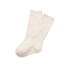 Load image into Gallery viewer, WH122101AC-Combed cotton solid color double needle breathable knee socks
