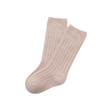 Load image into Gallery viewer, WH122101AC-Combed cotton solid color double needle breathable knee socks
