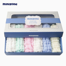 Load image into Gallery viewer, M2046AC-6-layer gauze baby bib gift box for bathing and washing face 
