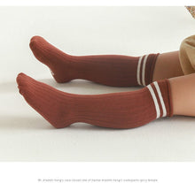 Load image into Gallery viewer, ZT37AC-Children&#39;s socks spring and autumn boys and girls mid-tube socks baby non-slip floor socks baby long socks princess socks 
