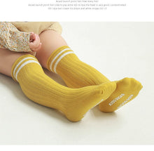 Load image into Gallery viewer, ZT37AC-Children&#39;s socks spring and autumn boys and girls mid-tube socks baby non-slip floor socks baby long socks princess socks 

