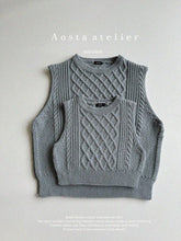 將圖片載入圖庫檢視器 &lt;台灣館&gt;AT24A009-Aosta秋款🦺 **親子針織背心 (Knit Vest)**【正韓】
