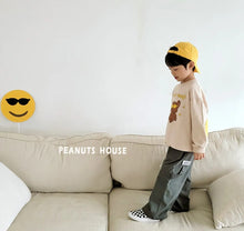 將圖片載入圖庫檢視器 &lt;台灣館&gt;AT24P017-Peanuts house英字貼布牛仔寬褲 【正韓】
