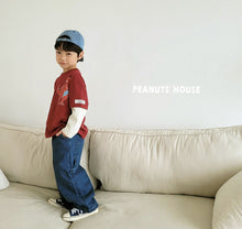 將圖片載入圖庫檢視器 &lt;台灣館&gt;AT24P004-Peanuts house恐龍拼接袖上衣 【正韓】
