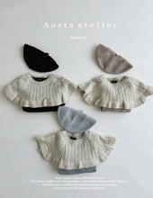 將圖片載入圖庫檢視器 &lt;台灣館&gt;AT24A011-Aosta秋款🧥 **針織斗篷T恤 (Knit Cape Tee)**【正韓】
