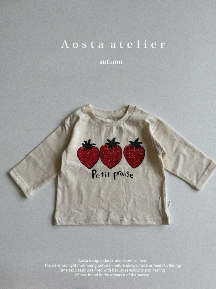 <台灣館>AT24A015-Aosta秋款👕 **草莓T恤 (Strawberry T)**【正韓】