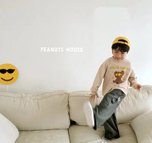 將圖片載入圖庫檢視器 &lt;台灣館&gt;AT24P017-Peanuts house英字貼布牛仔寬褲 【正韓】
