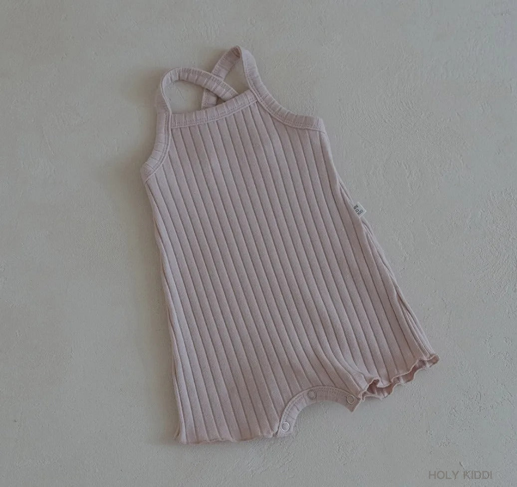 <Taiwan Pavilion> GE0051-Peekaboo solid color suspender bodysuit & set [Korean]
