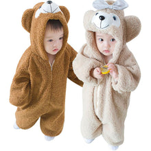 Load image into Gallery viewer, WH92604LS-Children&#39;s clothing ins popular baby cartoon bear jumpsuit children&#39;s autumn and winter baby romper crawling clothes 
