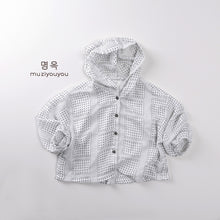 將圖片載入圖庫檢視器 25091SE-夏季韓系薄款兒童防曬連帽外套
