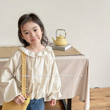 Load image into Gallery viewer, 5016SE-Spring Korean Girls Bat Sleeve Washed Cotton Wide Shirt 
