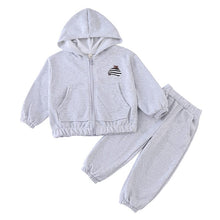 Load image into Gallery viewer, C83663TG- Spring boys and girls hooded sports sweatshirt two-piece set
