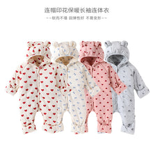 將圖片載入圖庫檢視器 D25293LS-冬季北歐風夾棉熊耳多連帽外出連體衣
