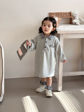 將圖片載入圖庫檢視器 CQ260851TG-春秋季格子翻領運動兩件套&amp;連衣裙
