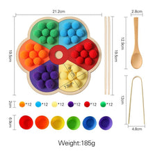Load image into Gallery viewer, PMZ1258AC-Puzzle color classification flower rainbow board clip ball toy
