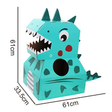 將圖片載入圖庫檢視器 6623AC-萬聖節穿戴式兒童紙盒飛機玩具紙箱恐龍DIY幼兒園手工製作戶外遊戲玩具
