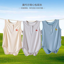將圖片載入圖庫檢視器 D25086LS-夏季莫代爾小無袖三角包屁衣
