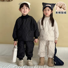 Load image into Gallery viewer, DZ250643TG-秋冬季韓版高領夾棉加絨保暖兩件套裝
