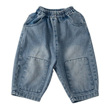 Load image into Gallery viewer, Q83102PA- Spring and Autumn Korean version of loose soft denim casual patch trousers 
