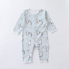 Load image into Gallery viewer, D23290LS-Autumn long-sleeved cotton unicorn crawling suit (without hat) 
