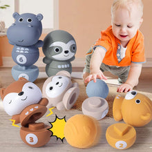 Load image into Gallery viewer, 50305AC-Baby educational soft rubber building blocks bowling hand catch ball
