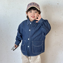 Load image into Gallery viewer, CW260700DS-春秋牛仔洋裝｜兄妹風襯衫裙
