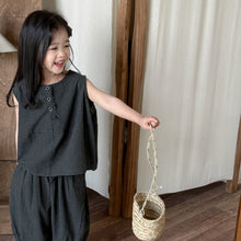 Load image into Gallery viewer, 25X28TG-夏季｜格紋森系｜背心兩件套
