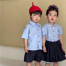 將圖片載入圖庫檢視器 XZ260715TG-夏季學院風襯衫套裝
