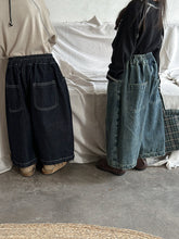 Load image into Gallery viewer, 25Q09PA-春季拼接寬鬆直筒牛仔長褲
