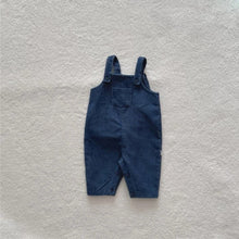 將圖片載入圖庫檢視器 Y9613LS-春夏季嬰兒大口袋純棉燈芯絨背帶褲長爬服
