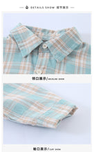 將圖片載入圖庫檢視器 CC260820SE-春秋季刺繡小馬格紋長袖襯衫
