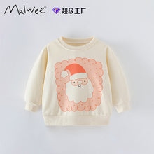 將圖片載入圖庫檢視器 10493se-Malwee秋季可愛聖誕老人印花休閒圓領長袖上衣

