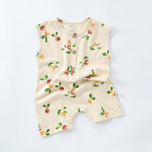 Load image into Gallery viewer, D24330LS-Summer thin Nordic style baby short-sleeved cotton crawling clothes 
