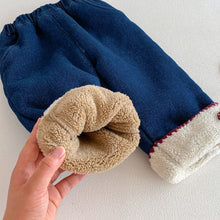 將圖片載入圖庫檢視器 ZDK5708PA-冬季超萌蝴蝶結加絨牛仔長褲
