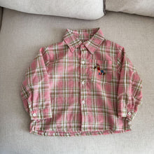 將圖片載入圖庫檢視器 CC260820SE-春秋季刺繡小馬格紋長袖襯衫
