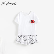 將圖片載入圖庫檢視器 111015TG-夏季女童圓領短袖套裝
