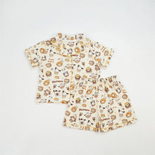 將圖片載入圖庫檢視器 626069TG-夏季｜純棉空調服｜兒童短袖家居服組
