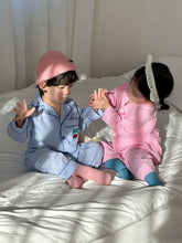 將圖片載入圖庫檢視器 CJ260869TG-春秋季兒童純棉格子家居兩件套
