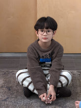 將圖片載入圖庫檢視器 2025D209TG-冬款狗狗條紋珊瑚絨居家兩件套
