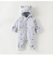 將圖片載入圖庫檢視器 D25293LS-冬季北歐風夾棉熊耳多連帽外出連體衣
