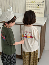 將圖片載入圖庫檢視器 24X06SE-夏季後背四小人印花短袖T
