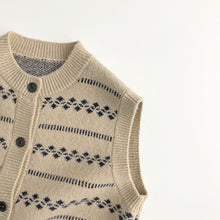 Load image into Gallery viewer, 23B19SE-春秋提花針織V領馬甲
