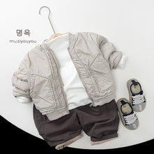 將圖片載入圖庫檢視器 25212SE-秋冬季韓版兒童輕薄簡約飛行外套
