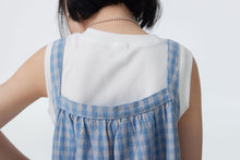 Load image into Gallery viewer, BB2609PCW-夏季｜藍格紋｜吊帶連衣裙
