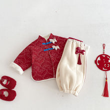 將圖片載入圖庫檢視器 ZDK5705PA-冬季喜慶中國風小馬配飾加絨長褲
