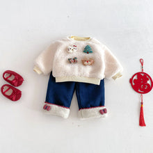 將圖片載入圖庫檢視器 ZDK5708PA-冬季超萌蝴蝶結加絨牛仔長褲
