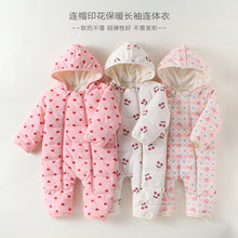 將圖片載入圖庫檢視器 D25296LS-冬季雙拉鍊加厚夾棉連帽爬服
